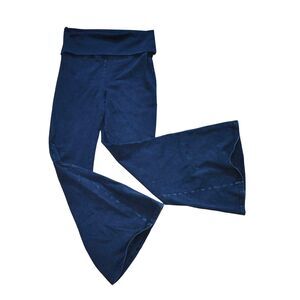 Offline by Aerie OG High Rise Super Flare Foldover Pants Black Large Short